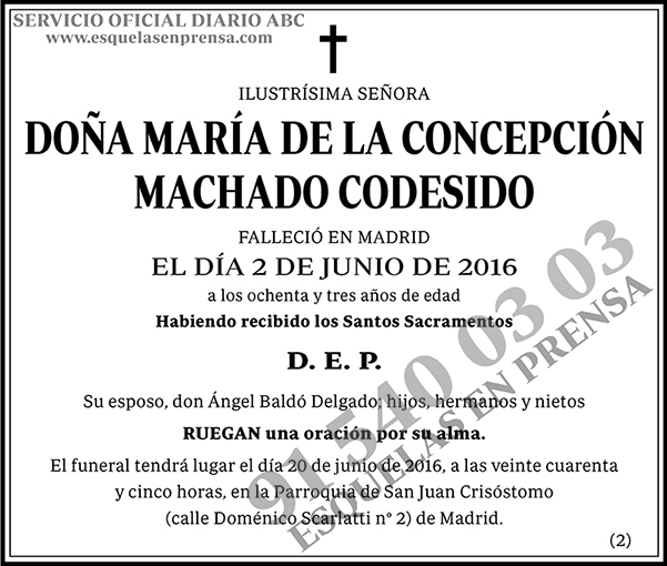 María de la Concepción Machado Codesido